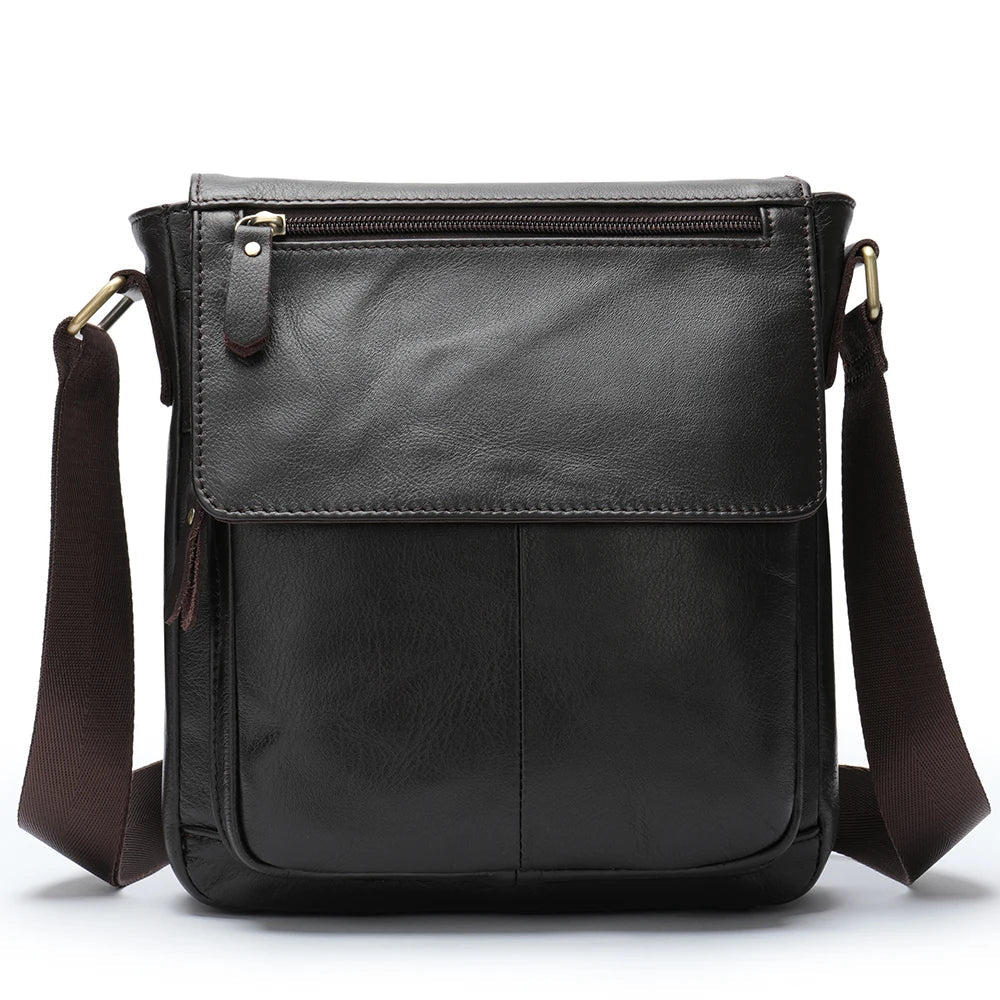 Men's Bags Genuine Leather Messenger Bag Crossbody Shoulder Bags For Male Casual Handbag Men Sling Pack For Work Business