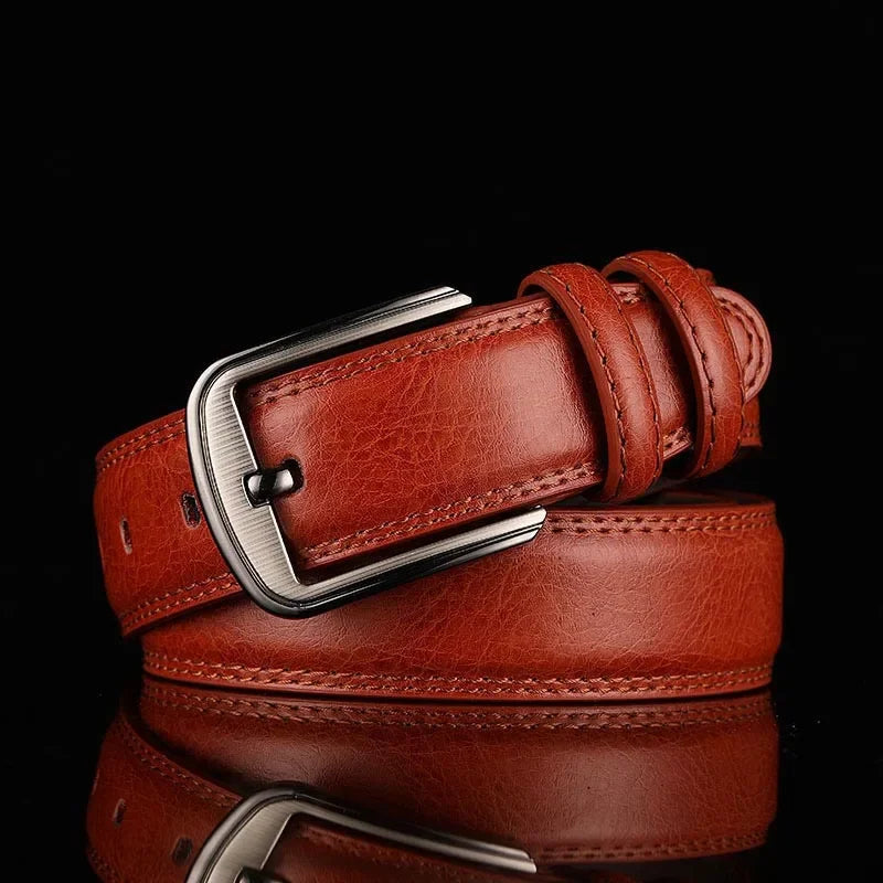 1Pc 3.7*110-130cm Men's 2nd Cowskin Leather Belts Male Designer Business Waistband Crafts for Adults Jeans Accessories