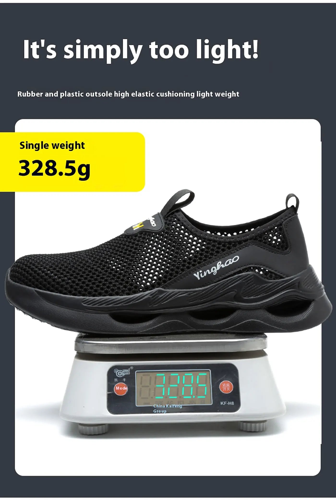Lightweight safety shoes with large mesh, breathable, odor resistant, impact resistant, puncture resistant, and soft work shoes