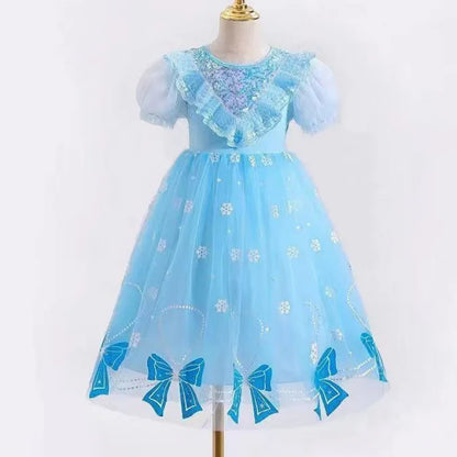 Children Girls Shiny Princess Dress Summer Kids Baby Girls Sling Dress UNITIM Little Girls Bow Gauze Dress Infant Girls Sundress