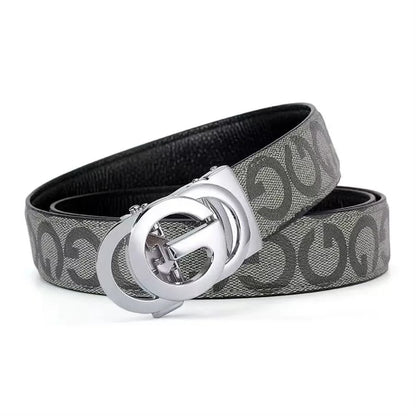 Cintos de couro genuíno para homens e mulheres, fivela automática de metal, marca de luxo, famoso estilo comercial, pulseira jea