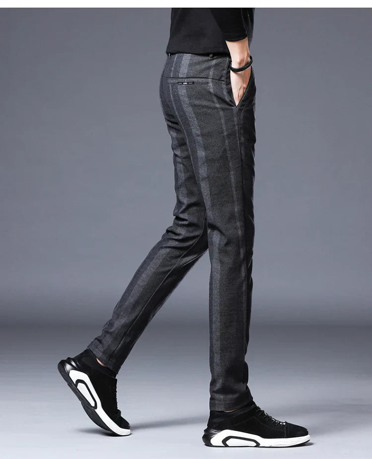 Business Casual Pants Men Slim Fit Fashionable Outdoor Elastic Breathable Sports Pants Formal Fashion Korean Clothes Trousers