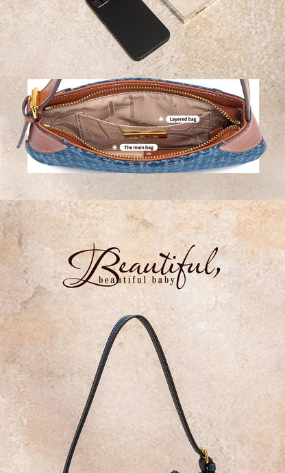 Fashionable Classic Retro Women's New Bag with Adjustable Shoulder Strap, Business Commuter Multi functional Shoulder Bag