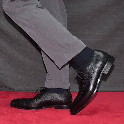 Italian Classy Men's Wedding Dress Shoes Black Genuine Cow Leather Lace-up Office Business Elegant Social Derby Formal Shoes Man