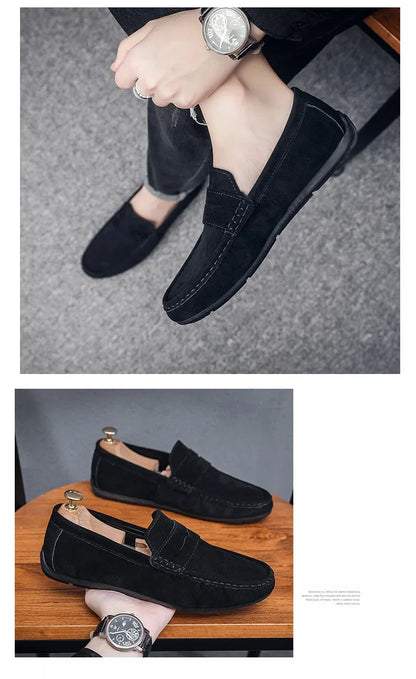Brand Spring Summer Hot Sell Moccasins Men Loafers High Quality Genuine Leather Shoes Men Flats Lightweight Driving Shoes 2023