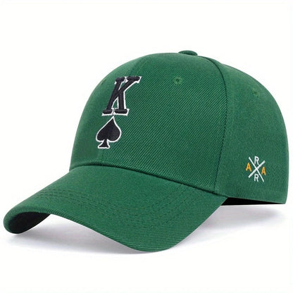 Fashion Hip Hop K Letter baseball cap Hip Hop Snapback Hat Poker Embroidered Golf Hats Outdoor Sports Leisure Caps Dad Hats