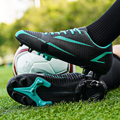 New Outdoor Men Soccer Shoes Adult Cleats Long Spikes Football Boots Training Sport Footwear Sneakers Non Slip Training Unisex