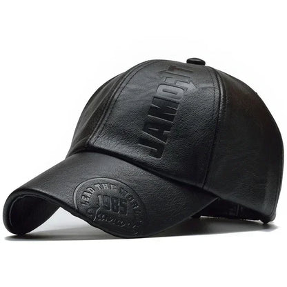 Vintage Men Beret Hat Leather Flat Hats Warm Autumn Winter Windproof Adjustable High Quality Peaked Cap Mens Retro Beret Caps