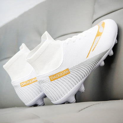 Premium high-top football shoes FG long studs and TF short studs, suitable for both men and women, offer comfort. Sole spikes