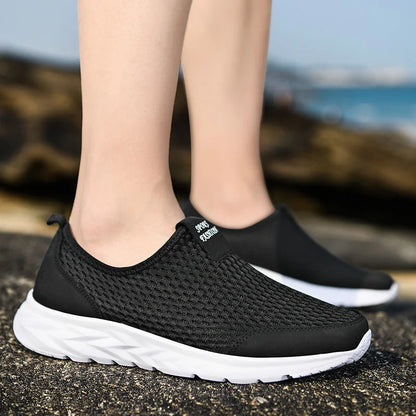 Men Shoes Sneakers Brand Man Casual Flats Shoes Loafers Slip on Male Mesh Big Size 48 Breathable Spring Autumn Summer 2024