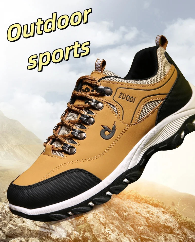 Men's leather Casual Shoes, Men's Sports Shoes, Spring,Autumn,Winter Shoes, Men's Tennis lightweight Wear-resistant Hiking Shoes