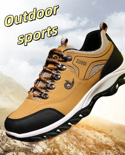 Men's leather Casual Shoes, Men's Sports Shoes, Spring,Autumn,Winter Shoes, Men's Tennis lightweight Wear-resistant Hiking Shoes