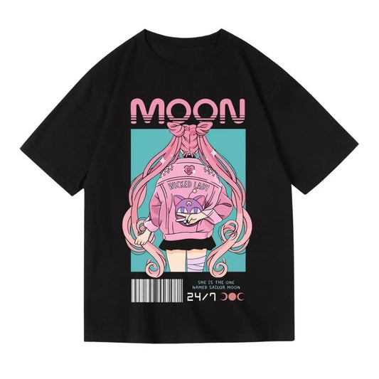 Anime Graphic T Shirts Men's Clothing Y2k Loose Casual Women's Short Sleeved Tee Tops Summer 2025 Unisex