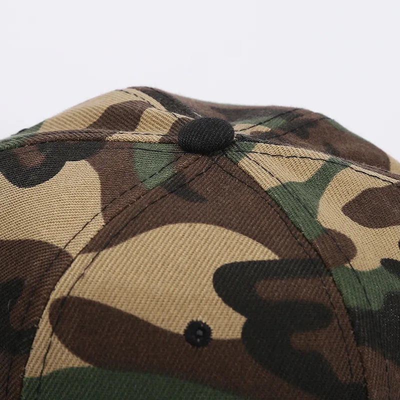 Spring and Summer Baseball Cap Flat Brim Camouflage Fashion Hip Snapback Hat Plain Gorras Bone Blank Caps