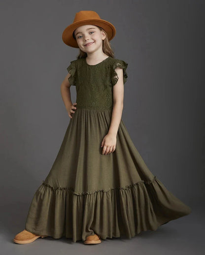 Summer Girls Lace Dresses Kids Flower Girl Wedding Princess Party Dress Vestidos Costume Children Clothing For 4-14Years