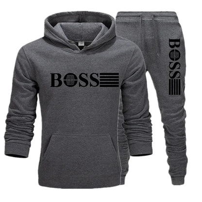 Autumn and winter two-piece sportswear, men and women's casual sportswear, with fashionable hoodie.