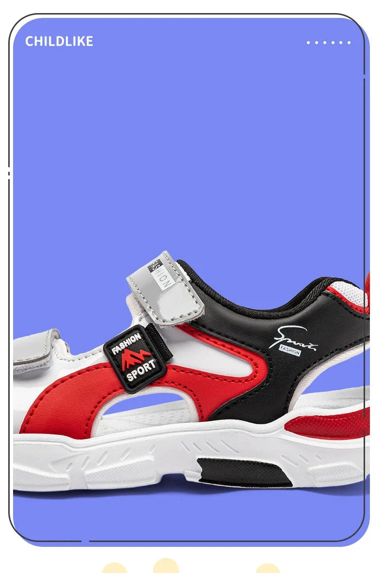 2025 Summer Boys Soft Sandals Fashion Children Shoes Autumn Light Cartoon Sandalias Flat Beach 4-12 Years Old Kids Shoes 12yrs