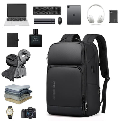 Business Waterproof Backpacks USB Charging Men Backpack Fit 15.6 Inch Laptop Travel 35L Large Capacity Backpack