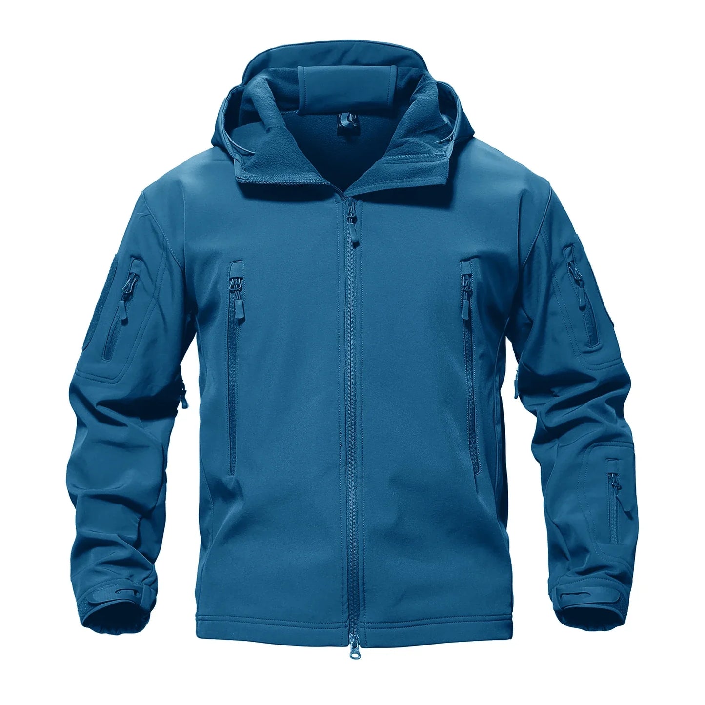 Solid Waterproof Fleece Lined Jacket Mens Jacket Softshell Outwear Coat Windbreaker Outdoor Warm Clothes with Pockets