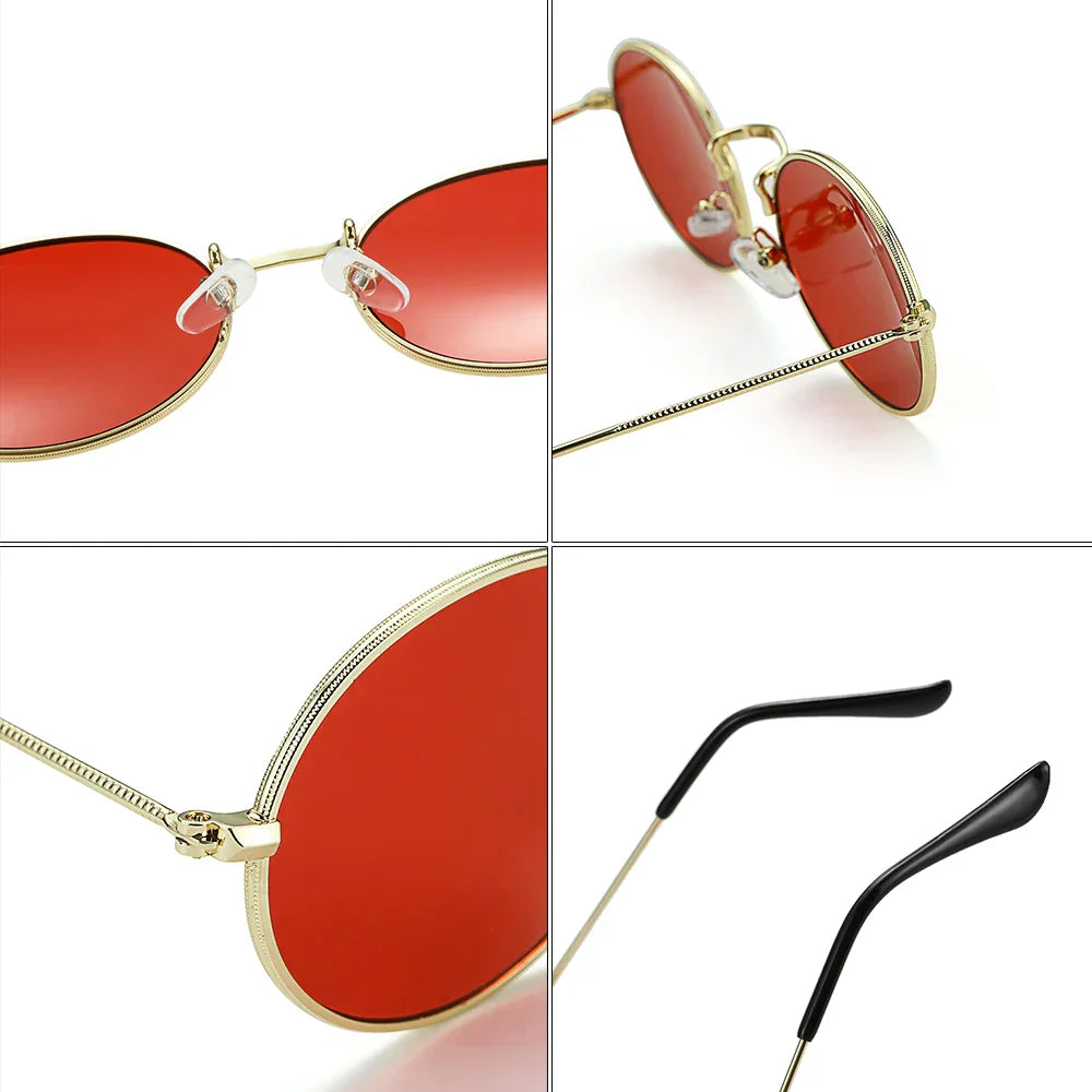 Summer Retro Small Oval Sunglasses Ladies Vintage Shades Cat Eye Sun Glasses Men Women Rectangular Eyeglasses Protection 400UV