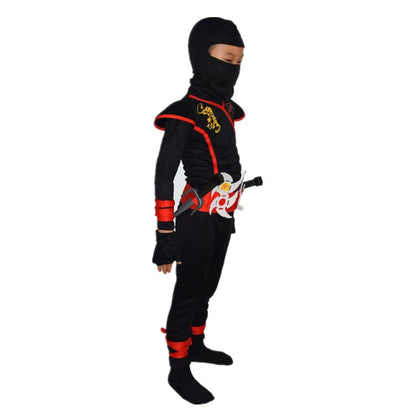 Halloween Kids Deluxe Ninja Cosplay Costume for Kids 4-12 Years Old