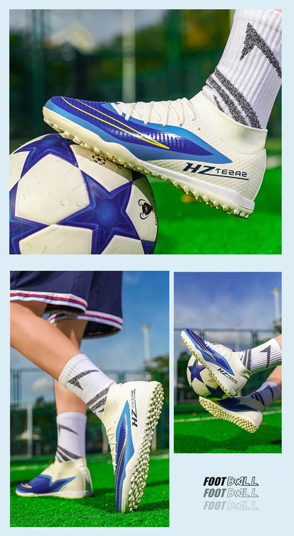 New Men Soccer Shoes Sport Boys Breathable Cleats Adult Outdoor Football Boots Training Long Spikes Non Slip Match Comfortable