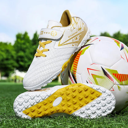 New Children Soccer Boots Sports Society Field Boy Football Shoes Futsal Fast Indoor Sneaker Original Ankle Cleats Football Boot