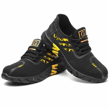 Work Sneakers Men's Safety Shoes Construction steel toe work Shoes Safety boots Men's shoes Puncture proof work summer Kevlar