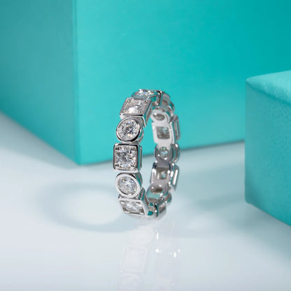 3.5mm D Color Moissanite Wedding Band Women Ring Eternity Rings 925 Sterling Silver Rings For Men Customized Jewelry