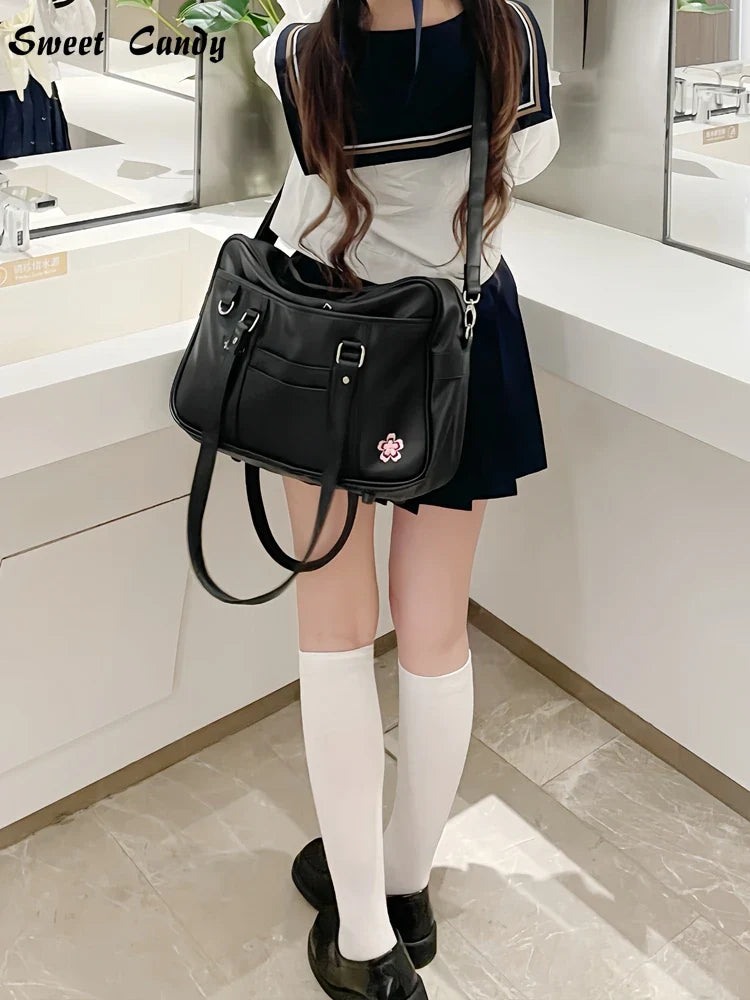 Briefcase high Students Bag Schoolbags Shoulder Bags14-16inch Laptop Bag's Messenger Bags Office HandbagPU Leather tote bag