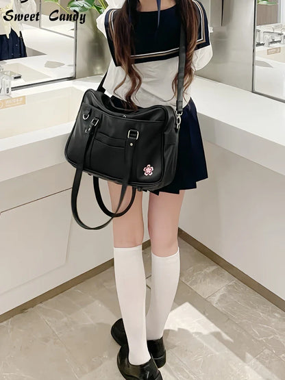 Briefcase high Students Bag Schoolbags Shoulder Bags14-16inch Laptop Bag's Messenger Bags Office HandbagPU Leather tote bag