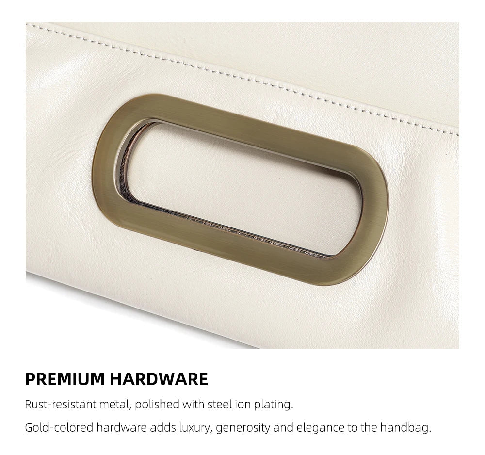 Genuine Leather Vintage Designer Handbag For Women Large Capacity Shoulder Bag New Brown Crossbody Bag Tote Bag Purse 2024