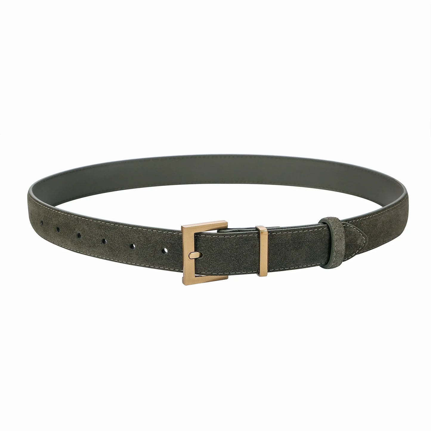 New Luxury Double Genuine Leather Belt for Women Jeans Casual Dress Square Alloy Buckle Ladies Trendy Belts Fashion Waistband