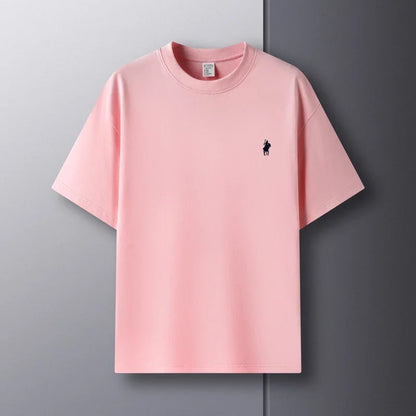Luxury brand short sleeve men's round neck T-shirt summer fashion classic pony embroidery design 100cotton breathable casual top