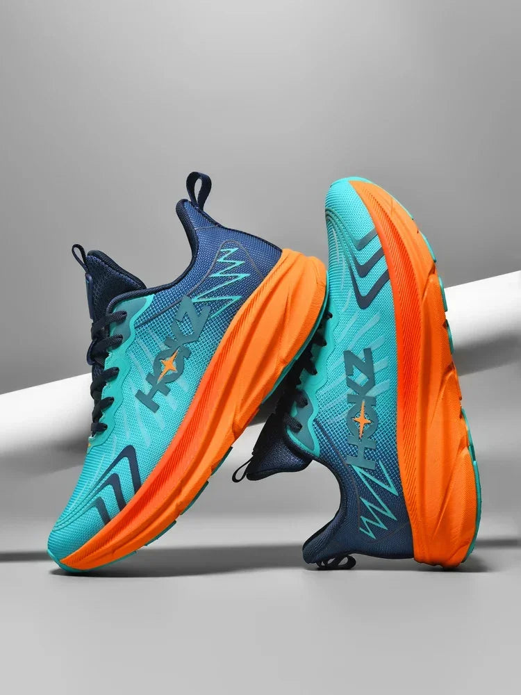 Tênis de Corrida Masculino de Malha Tênis Off-road Tênis Esportivo Respirável para Corrida ao Ar Livre Tênis de Luxo com Amortecimento Antiderrapante para Casal Moda