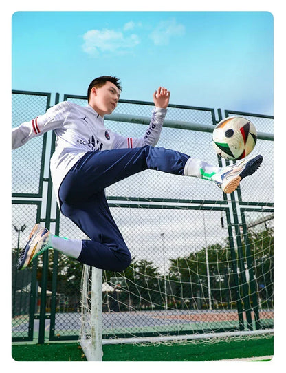 New Men Football Boots Match Indoor Breathable Ultralight Grass Cleats Soccer Shoes Long Spikes Sneakers Training Drop Shipping