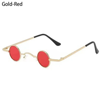 Small Round Rock Punk Sunglasses for Women Men Ultra Metal Frame Hip Hop Sun Glasses Candy Color Fashion Shades Driving Eyewear