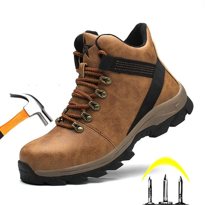 Safety Shoes Men Lightweight Sneaker Steel Toe Cap Shoes Anti-smash Puncture-Proof Work Safety Shoes Protective Boots Work Shoes