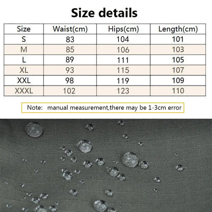 2024 Men's Tactical Pants Outdoor Work Casual Cargo Trousers Waterproof Multi-pocket Wear-Resistant Outdoor Training Trousers