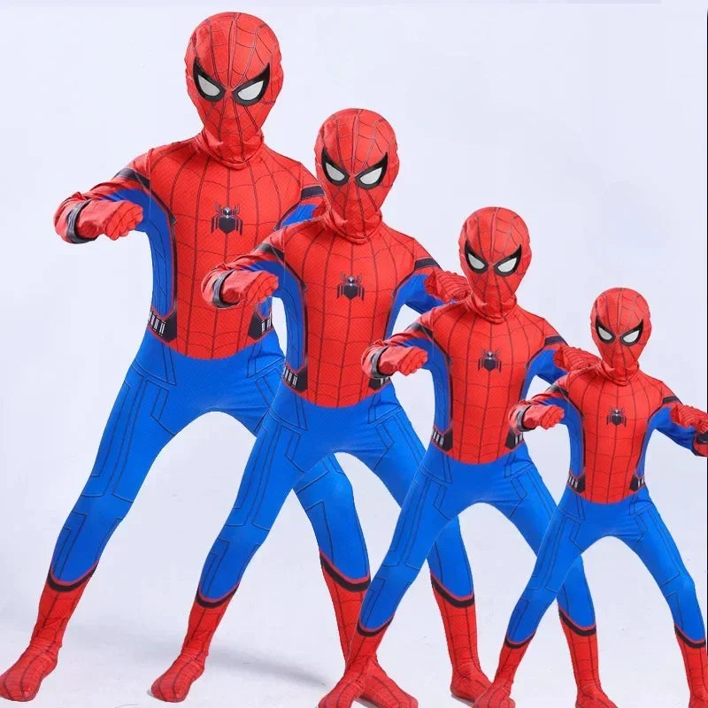 Spider Man Cosplay Costume Zentai Spiderman Costume Superhero Bodysuit Spandex Jumpsuit Suit for Child Kids Adult