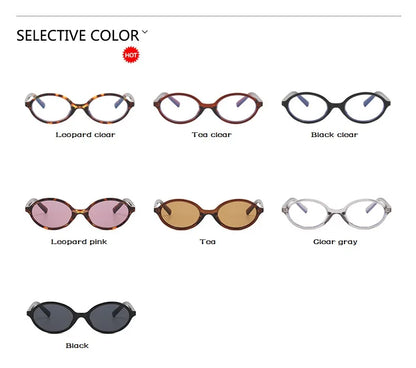 Oval Sunglasses Women Luxury Brand Designer Small Oval Anti Blue