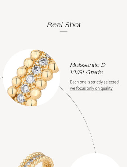 New Trends Moissanite Eternal Rings for Women S925 Sterling Silver D VVS1 Diamond Elegant Engagement Bands Fine Jewelry