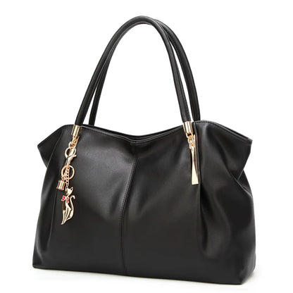 Women's Fashionable and Versatile Tote Bag with an Elegant Vibe, Large Capacity with Metal Accents, Pu Handbag and Shoulder Bag, Women's Business Travel Bag, Suitable for Outings/Shopping/Commuting/Work/Office/Business Trips/