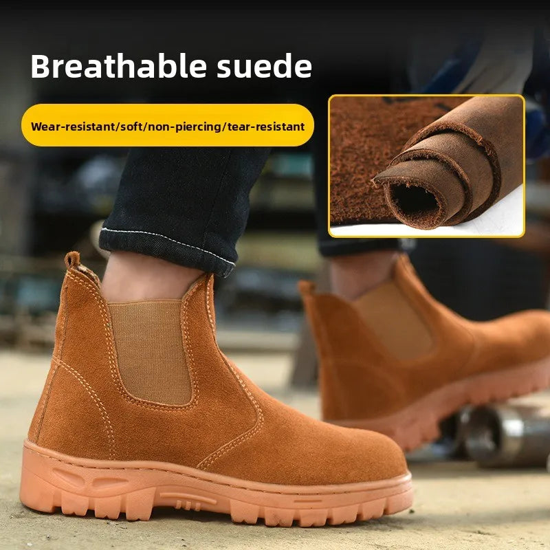 Breathable, Anti Smashing, Wear-resistant Labor Protection Shoes, Welding Boots, Lightweight and Safe Shoes for Summer