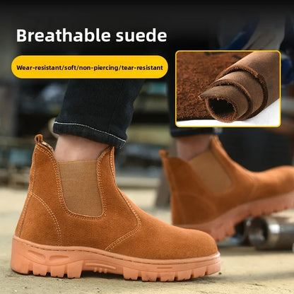 Breathable, Anti Smashing, Wear-resistant Labor Protection Shoes, Welding Boots, Lightweight and Safe Shoes for Summer