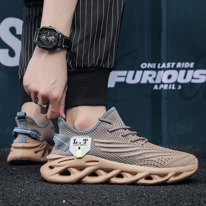 Men Sports Running Black Jogging Shoes Casual Sneakers Outdoor Breathable Mesh Women Light Shock-absorption Sneakers Man