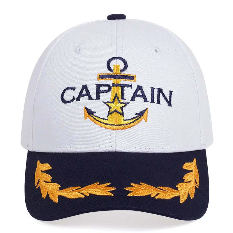 Men Women Baseball Caps Nautical Marine Sailor Navy Captain Hats Adjustable Cotton Hat for Party Performance Costume Cosplay Y2K