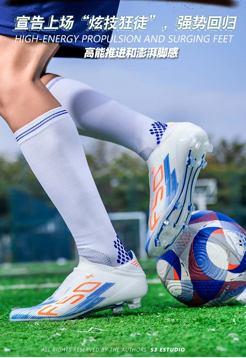 X2517 Slip-on F50 Mens Football Boots Boys FG/TF Training Studded Fast Soccer Cleats Pro Non Slip Football Shoes for Man 35-45