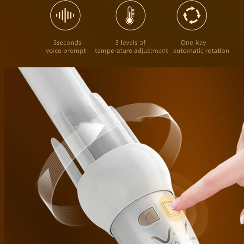White Purple 2 Colors Replacement Professional Portable Auto Rotating Curling Iron 32mm 13mm Hair Iron (Genuine) US