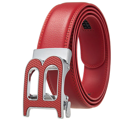Luxury Brand Men's Belts High Quality Genuine Leather Belts for Men Metal Automatic Buckle Casual Business Male Waistband 3.5cm